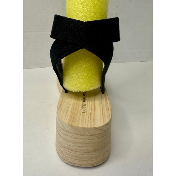 Lucky Brand Women's Samella Strappy Platform Wedge Sandal Black Size 11M NEW - Picture 6 of 8